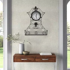 Table Clocks Benjara Epoch Black Metal Outdoor Clock -SAFAVIEH Shop black benjara table clocks 35422 31 1000