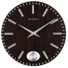 Wall Clocks Bulova 24 In. H X 24 In. W Zebrawood Case Round Wall Clock -SAFAVIEH Shop black bulova wall clocks c4867 64 1000