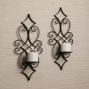 Wall Accents DANYA B Casablanca Black Candle Sconce (Set Of 2)