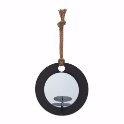 Wall Accents DANYA B Algarve Black Round Pillar Candle Sconce With Mirror And Rope 12 Wall Accents DANYA B Algarve Black Round Pillar Candle Sconce With Mirror And Rope -SAFAVIEH Shop black danya b candle holders se2168 1f 1000