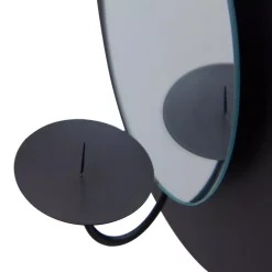 Wall Accents DANYA B Algarve Black Round Pillar Candle Sconce With Mirror And Rope 14 Wall Accents DANYA B Algarve Black Round Pillar Candle Sconce With Mirror And Rope -SAFAVIEH Shop black danya b candle holders se2168 fa 1000