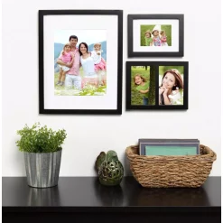 Picture Frames DesignOvation Gallery 5 In. X 7 In. Matted To 3.5 In. X 5 In. Black Picture Frame (Set Of 4) -SAFAVIEH Shop black designovation picture frames 209130 44 1000
