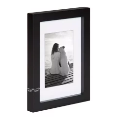Picture Frames DesignOvation Gallery 5 In. X 7 In. Matted To 3.5 In. X 5 In. Black Picture Frame (Set Of 4) -SAFAVIEH Shop black designovation picture frames 209130 4f 1000