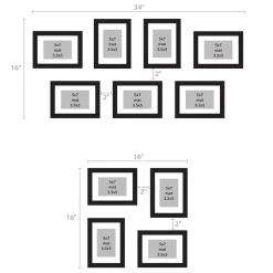 Picture Frames DesignOvation Gallery 5 In. X 7 In. Matted To 3.5 In. X 5 In. Black Picture Frame (Set Of 4) -SAFAVIEH Shop black designovation picture frames 209130 fa 1000