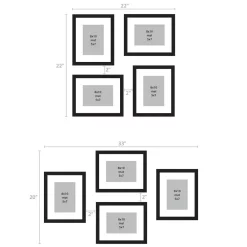 Picture Frames DesignOvation Gallery 8 In. X 10 In. Matted To 5 In. X 7 In. Black Picture Frame (Set Of 4) -SAFAVIEH Shop black designovation picture frames 209131 31 1000