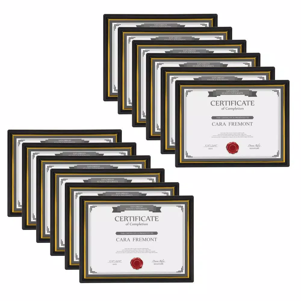 DesignOvation Corporate Document 8.5 In. X 11 In. Black Picture Frames (Set Of 12) 3 DesignOvation Corporate Document 8.5 In. X 11 In. Black Picture Frames (Set Of 12)