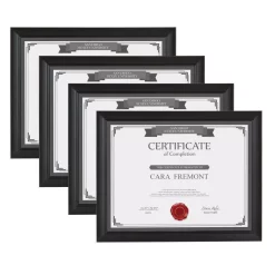 Picture Frames DesignOvation Cornell 8.5 In. X 11 In. Black Picture Frame (Set Of 4)