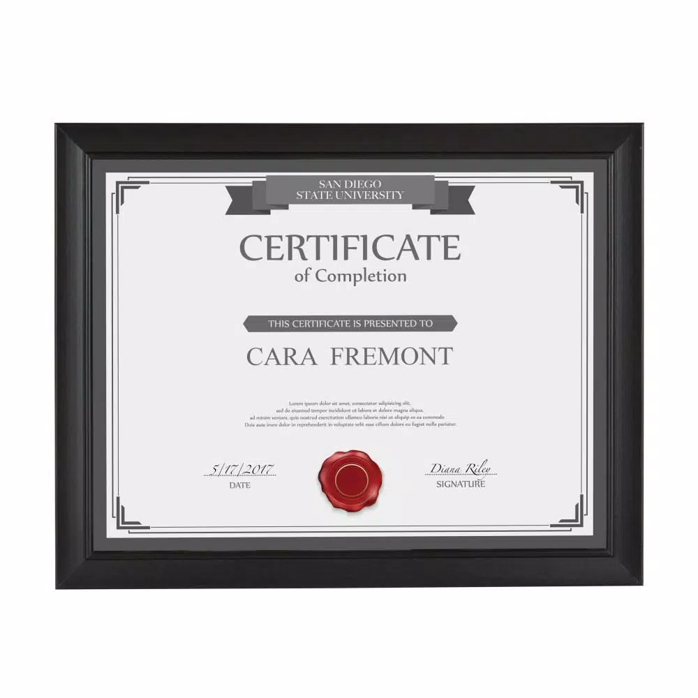 Picture Frames DesignOvation Cornell 8.5 In. X 11 In. Black Picture Frame (Set Of 4) 4 Picture Frames DesignOvation Cornell 8.5 In. X 11 In. Black Picture Frame (Set Of 4) - Image 2
