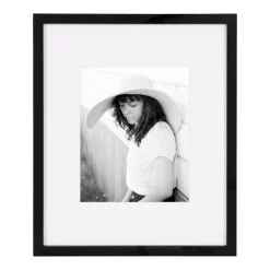 Picture Frames DesignOvation Gallery 13 In. X 16 In. Matted To 8 In. X 10 In. Black Picture Frame