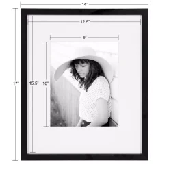 Picture Frames DesignOvation Gallery 13 In. X 16 In. Matted To 8 In. X 10 In. Black Picture Frame -SAFAVIEH Shop black designovation picture frames 216720 fa 1000