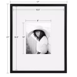 Picture Frames DesignOvation Gallery 16 In. X 20 In. Matted To 8 In. X 10 In. Black Picture Frame -SAFAVIEH Shop black designovation picture frames 216721 fa 1000