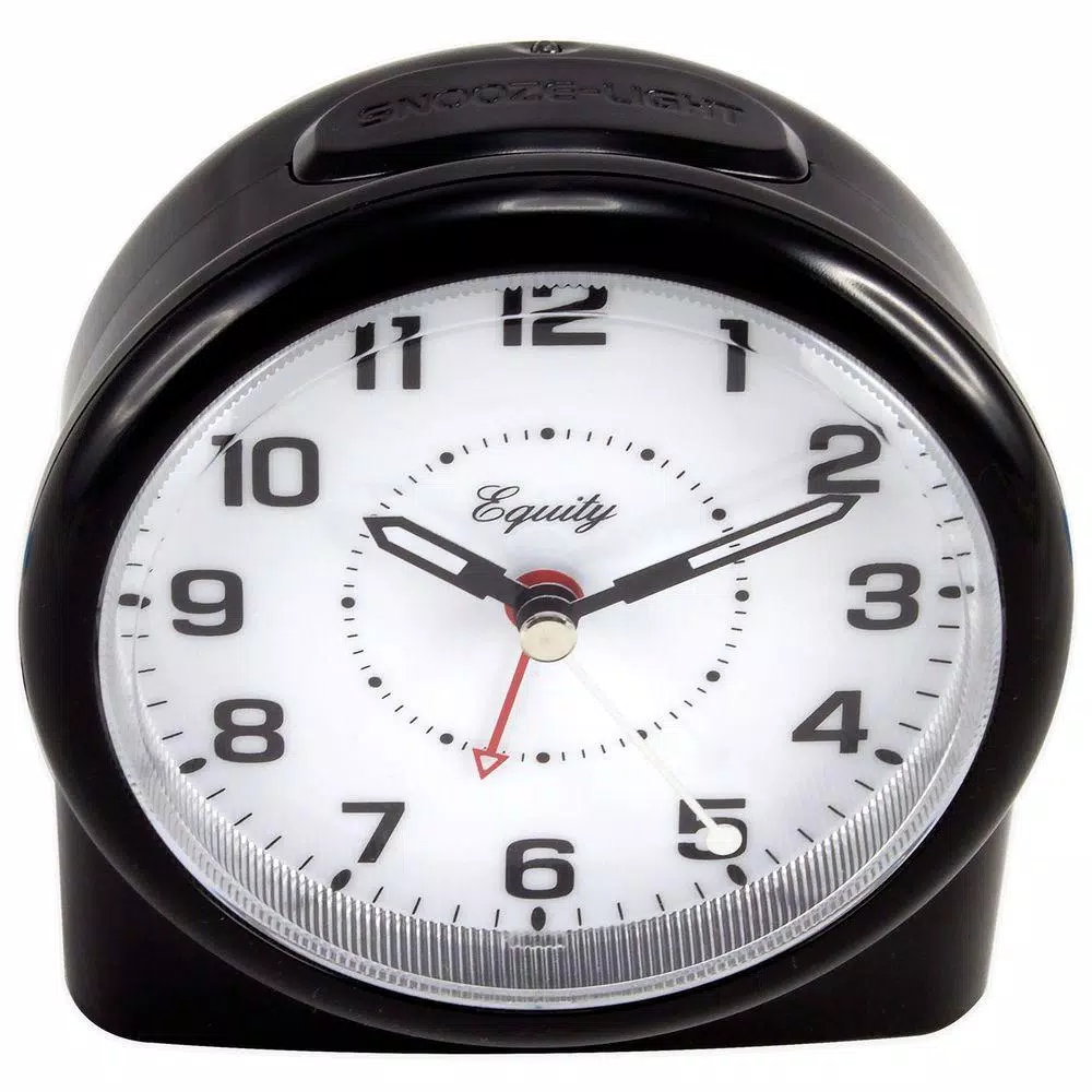 Table Clocks Equity By La Crosse Large 4.72 In. Black Analog Alarm Table Clock With Night Vision Technology 5 Table Clocks Equity By La Crosse Large 4.72 In. Black Analog Alarm Table Clock With Night Vision Technology - Image 3