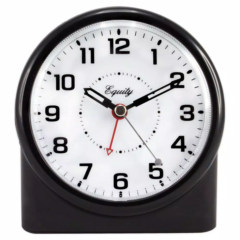 Table Clocks Equity By La Crosse Large 4.72 In. Black Analog Alarm Table Clock With Night Vision Technology 8 Table Clocks Equity By La Crosse Large 4.72 In. Black Analog Alarm Table Clock With Night Vision Technology - Image 6