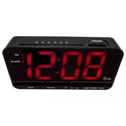 Table Clocks Equity By La Crosse Extra-Large 3 In. Red LED Electric Alarm Table Clock With HI/LO Settings -SAFAVIEH Shop black equity by la crosse table clocks 30401 4f 1000