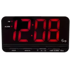 Table Clocks Equity By La Crosse Extra-Large 3 In. Red LED Electric Alarm Table Clock With HI/LO Settings -SAFAVIEH Shop black equity by la crosse table clocks 30401 76 1000