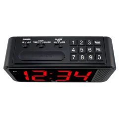 Table Clocks Equity By La Crosse Red 1.8 In. LED Quick Set Electric Alarm Table Clock With HI/LO Dimmer -SAFAVIEH Shop black equity by la crosse table clocks 75907 4f 1000