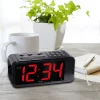 Table Clocks Equity By La Crosse Red 1.8 In. LED Quick Set Electric Alarm Table Clock With HI/LO Dimmer -SAFAVIEH Shop black equity by la crosse table clocks 75907 64 1000