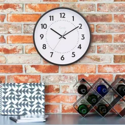 Wall Clocks Equity By La Crosse 14 In. Commercial Black Analog Wall Clock -SAFAVIEH Shop black equity by la crosse wall clocks 25509 31 1000