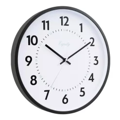 Wall Clocks Equity By La Crosse 14 In. Commercial Black Analog Wall Clock -SAFAVIEH Shop black equity by la crosse wall clocks 25509 4f 1000