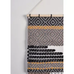 Wall Accents LR Home Trellis Neutral Black / Gray Geometric Fringe Wall Tapestry 13 Wall Accents LR Home Trellis Neutral Black / Gray Geometric Fringe Wall Tapestry -SAFAVIEH Shop black gray lr home tapestries wallh80223mlt1622 1f 1000