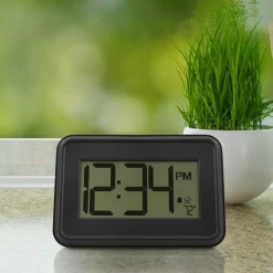 Table Clocks La Crosse Technology Digital Wall Clock With Temperature & Countdown Timer -SAFAVIEH Shop black la crosse technology table clocks 513 113 31 1000