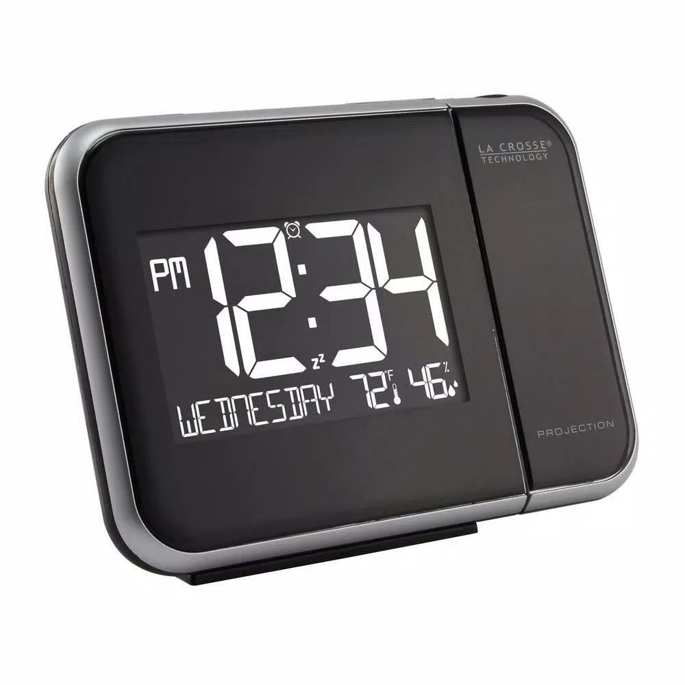 Table Clocks La Crosse Technology 5.95 In. W X 4.50 In. H Projection Alarm Clock With Indoor Temperature 5 Table Clocks La Crosse Technology 5.95 In. W X 4.50 In. H Projection Alarm Clock With Indoor Temperature - Image 3