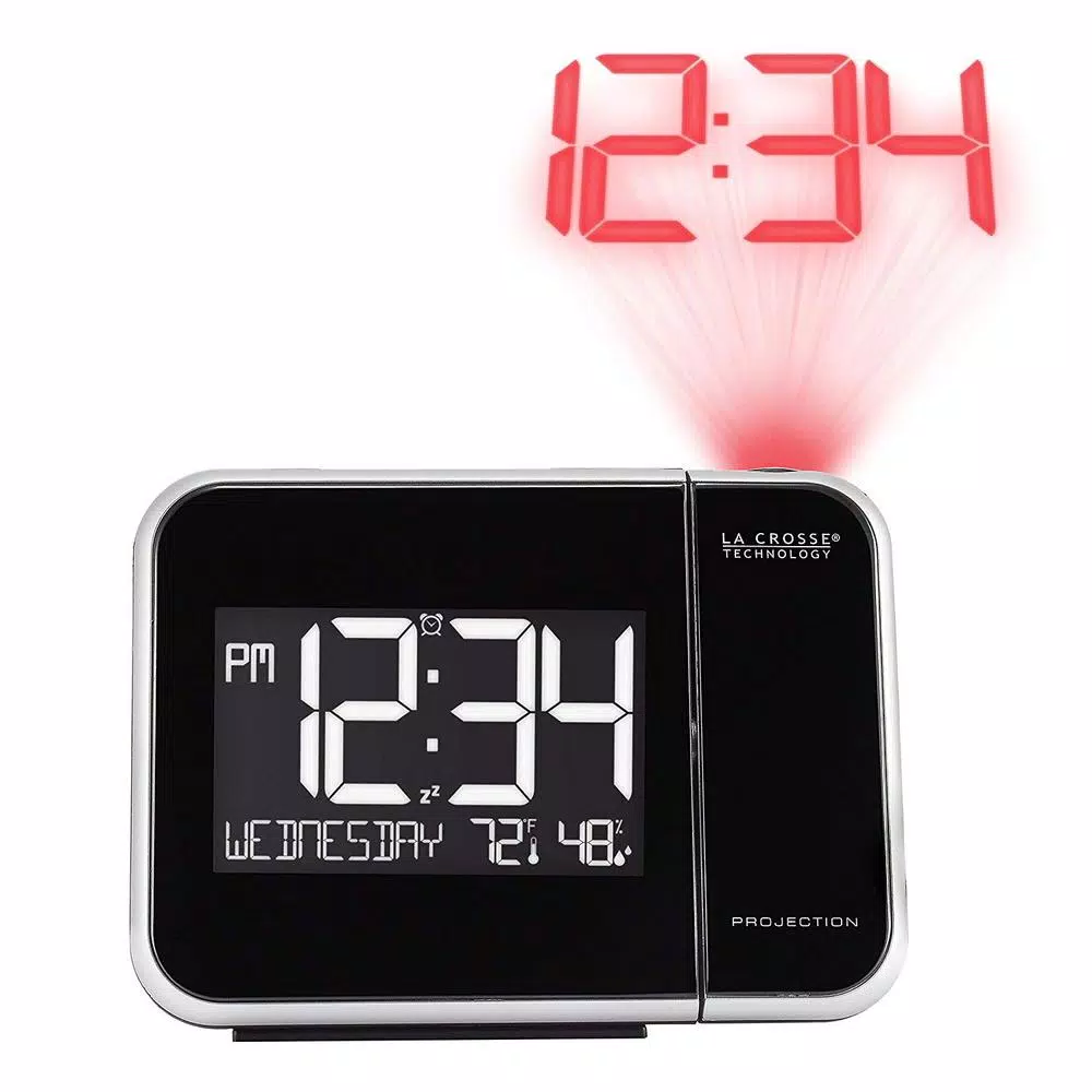 Table Clocks La Crosse Technology 5.95 In. W X 4.50 In. H Projection Alarm Clock With Indoor Temperature 6 Table Clocks La Crosse Technology 5.95 In. W X 4.50 In. H Projection Alarm Clock With Indoor Temperature - Image 4
