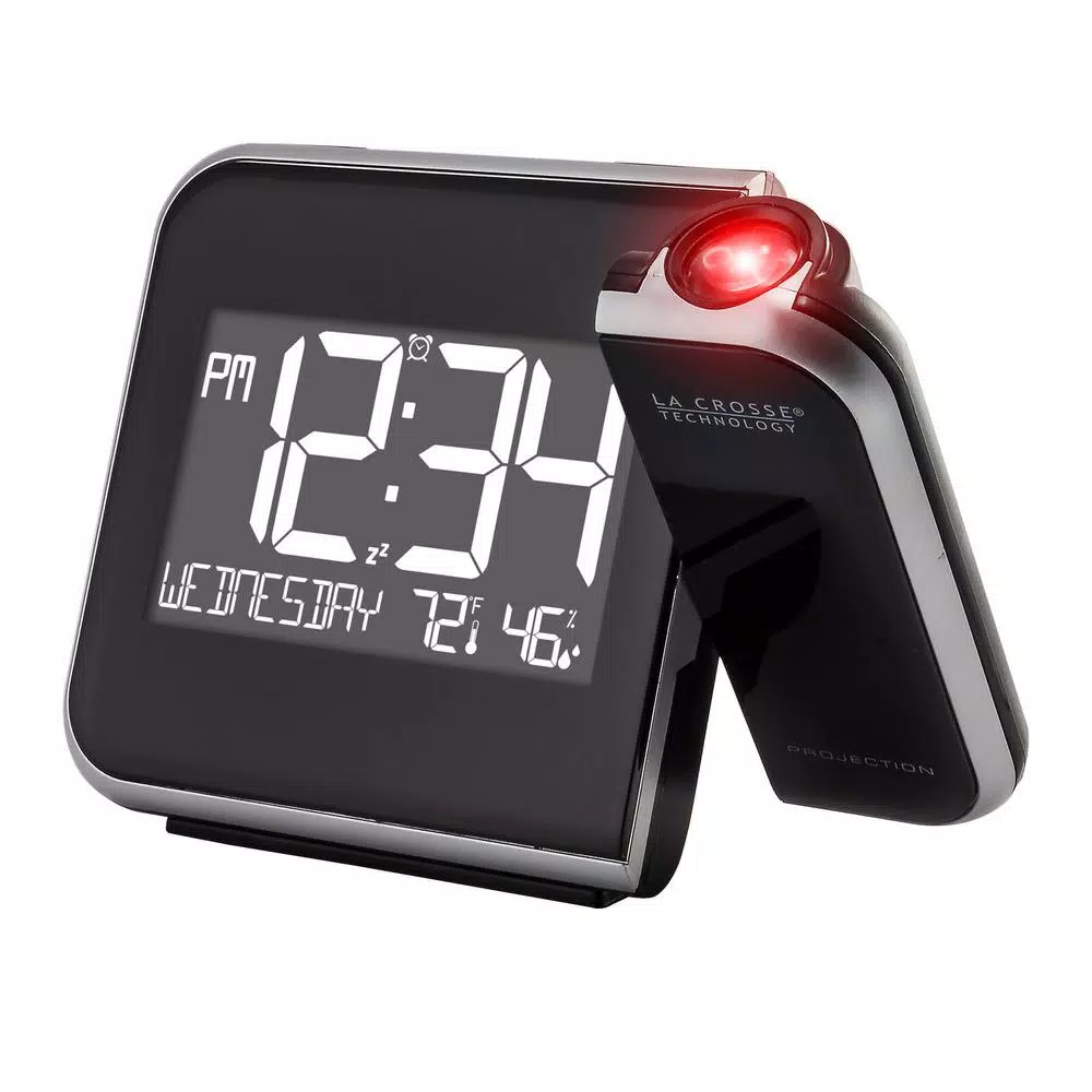 Table Clocks La Crosse Technology 5.95 In. W X 4.50 In. H Projection Alarm Clock With Indoor Temperature 4 Table Clocks La Crosse Technology 5.95 In. W X 4.50 In. H Projection Alarm Clock With Indoor Temperature - Image 2