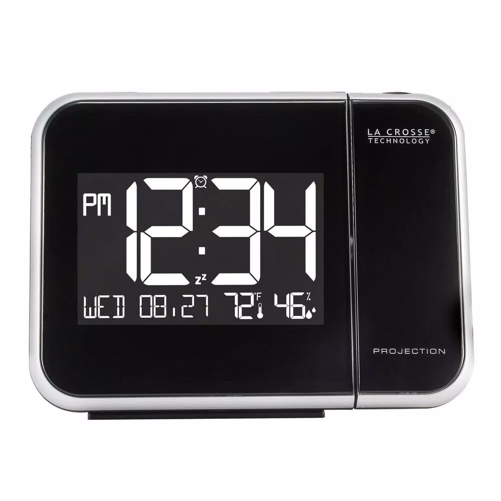 Table Clocks La Crosse Technology 5.95 In. W X 4.50 In. H Projection Alarm Clock With Indoor Temperature 3 Table Clocks La Crosse Technology 5.95 In. W X 4.50 In. H Projection Alarm Clock With Indoor Temperature