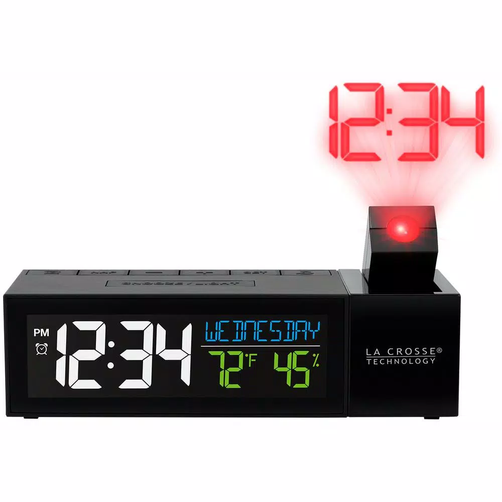 Table Clocks La Crosse Technology Pop-Up Bar Projection Alarm Clock With USB Charging Port 3 Table Clocks La Crosse Technology Pop-Up Bar Projection Alarm Clock With USB Charging Port