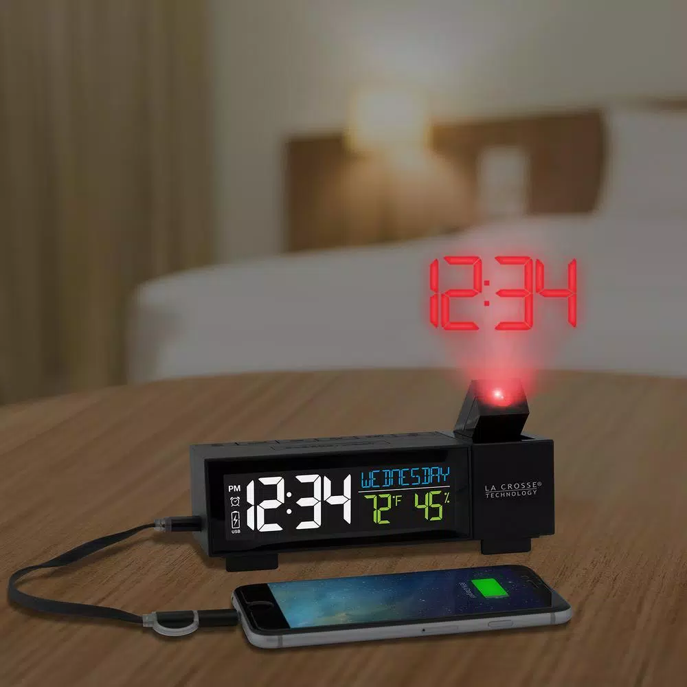 Table Clocks La Crosse Technology Pop-Up Bar Projection Alarm Clock With USB Charging Port 9 Table Clocks La Crosse Technology Pop-Up Bar Projection Alarm Clock With USB Charging Port - Image 7