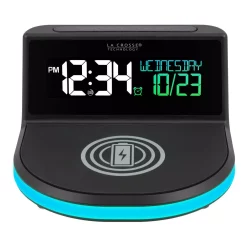 Table Clocks La Crosse Technology Wireless Charging Alarm Clock With Glowing Light Base -SAFAVIEH Shop black la crosse technology table clocks 617 148 int 1f 1000