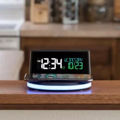 Table Clocks La Crosse Technology Wireless Charging Alarm Clock With Glowing Light Base -SAFAVIEH Shop black la crosse technology table clocks 617 148 int a0 1000