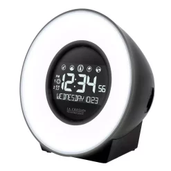 Table Clocks La Crosse Technology Color Mood Light Desk Clock With 5-Soothing Nature Sounds And USB Port -SAFAVIEH Shop black la crosse technology table clocks c83117 int 44 1000