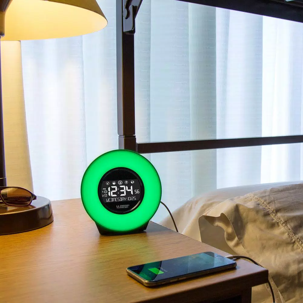 Table Clocks La Crosse Technology Color Mood Light Alarm Clock With Nature Sounds 10 Table Clocks La Crosse Technology Color Mood Light Alarm Clock With Nature Sounds - Image 8