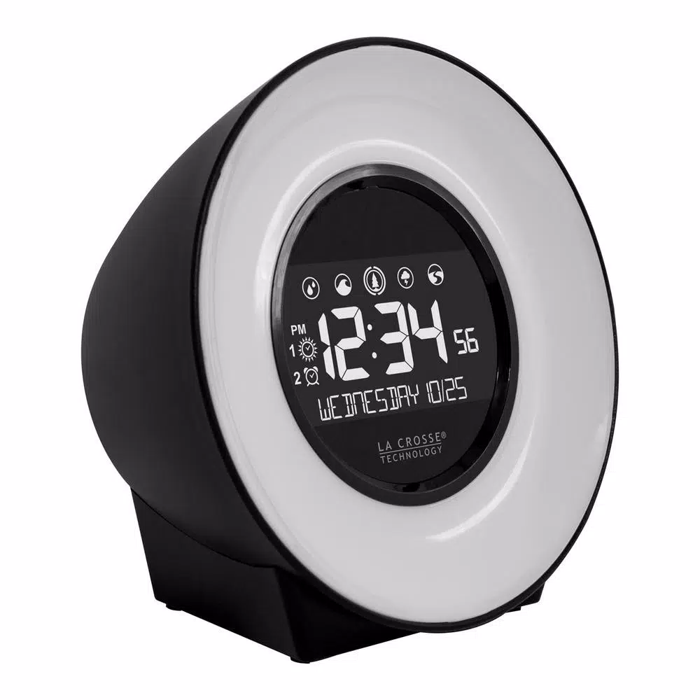 Table Clocks La Crosse Technology Color Mood Light Alarm Clock With Nature Sounds 8 Table Clocks La Crosse Technology Color Mood Light Alarm Clock With Nature Sounds - Image 6