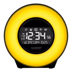 Table Clocks La Crosse Technology Color Mood Light Alarm Clock With Nature Sounds