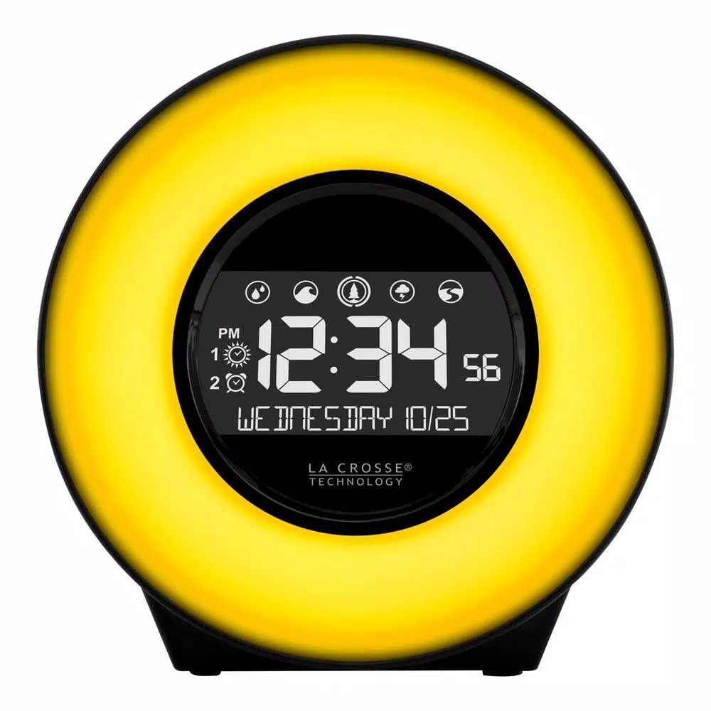 Table Clocks La Crosse Technology Color Mood Light Alarm Clock With Nature Sounds 3 Table Clocks La Crosse Technology Color Mood Light Alarm Clock With Nature Sounds