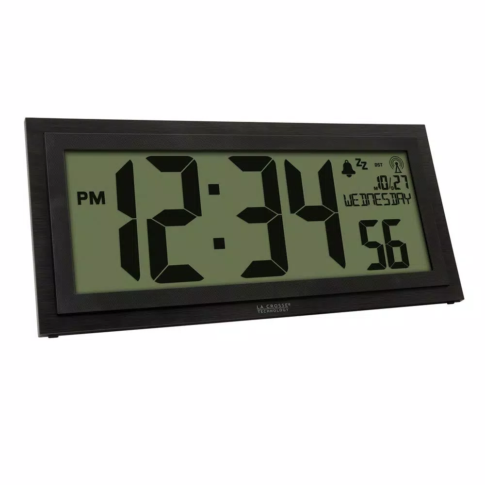 Wall Clocks La Crosse Technology 15 In. Extra-Large Textured Atomic Digital Clock 7 Wall Clocks La Crosse Technology 15 In. Extra-Large Textured Atomic Digital Clock - Image 5
