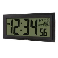 Wall Clocks La Crosse Technology 15 In. Extra-Large Textured Atomic Digital Clock 11 Wall Clocks La Crosse Technology 15 In. Extra-Large Textured Atomic Digital Clock -SAFAVIEH Shop black la crosse technology wall clocks 515 1419 int 4f 1000