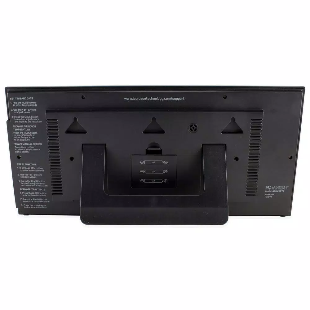 Wall Clocks La Crosse Technology 15 In. Extra-Large Textured Atomic Digital Clock 4 Wall Clocks La Crosse Technology 15 In. Extra-Large Textured Atomic Digital Clock - Image 2