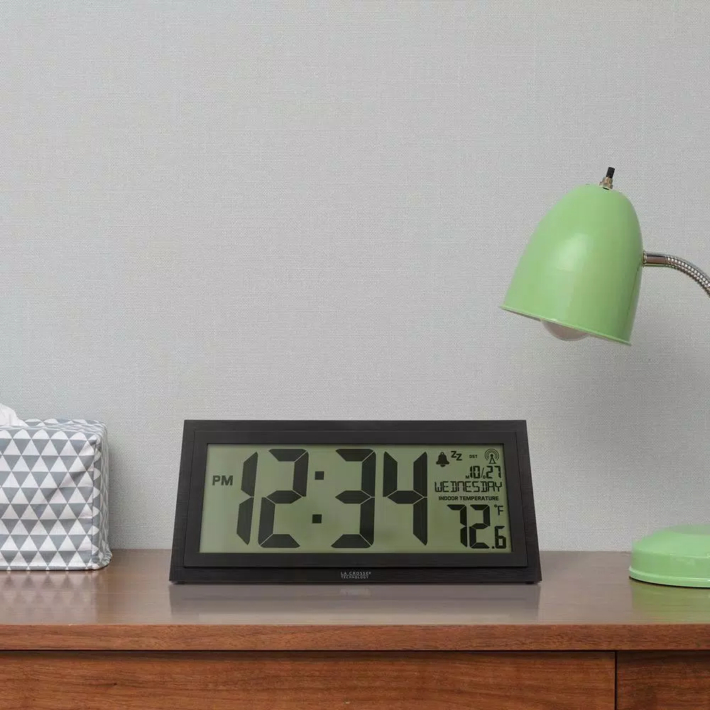 Wall Clocks La Crosse Technology 15 In. Extra-Large Textured Atomic Digital Clock 8 Wall Clocks La Crosse Technology 15 In. Extra-Large Textured Atomic Digital Clock - Image 6