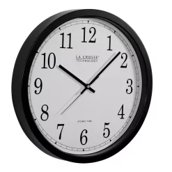 Wall Clocks La Crosse Technology 14 In. Atomic Round Analog Black Wall Clock -SAFAVIEH Shop black la crosse technology wall clocks wt 3143a int 1f 1000