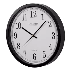 Wall Clocks La Crosse Technology 14 In. Atomic Round Analog Black Wall Clock -SAFAVIEH Shop black la crosse technology wall clocks wt 3143a int 4f 1000