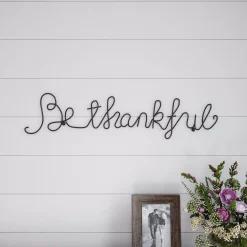 Wall Signs Lavish Home “Be Thankful” Metal Cutout Sign -SAFAVIEH Shop black lavish home wall signs hw0200042 31 1000