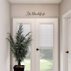 Wall Signs Lavish Home “Be Thankful” Metal Cutout Sign -SAFAVIEH Shop black lavish home wall signs hw0200042 44 1000