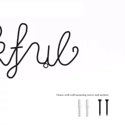 Wall Signs Lavish Home “Be Thankful” Metal Cutout Sign -SAFAVIEH Shop black lavish home wall signs hw0200042 4f 1000