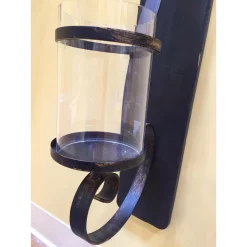 Wall Accents LITTON LANE Scrolled Wrought Iron Wall Sconce Candle Holder 16 Wall Accents LITTON LANE Scrolled Wrought Iron Wall Sconce Candle Holder -SAFAVIEH Shop black litton lane candle holders 68761 1f 1000