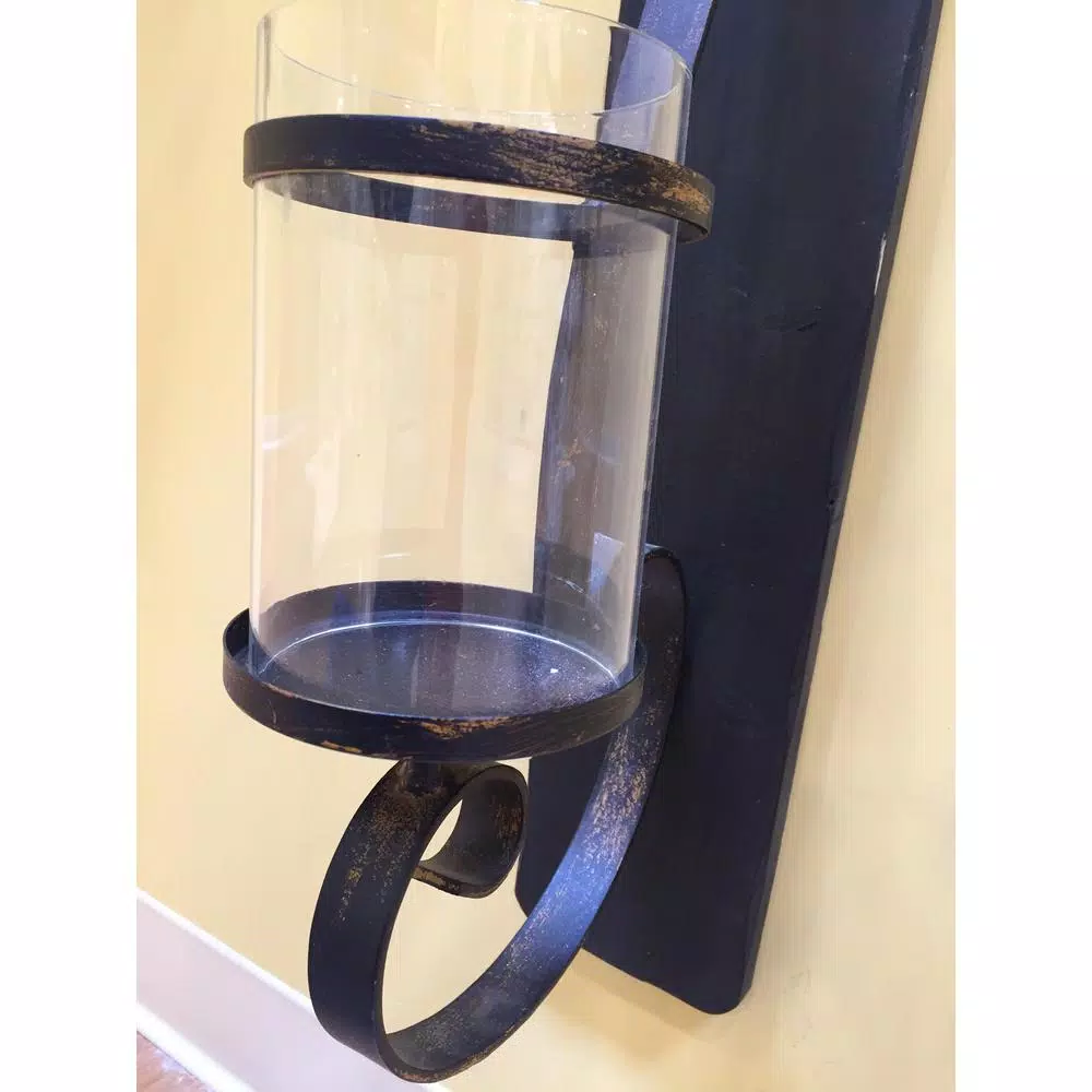 Wall Accents LITTON LANE Scrolled Wrought Iron Wall Sconce Candle Holder 8 Wall Accents LITTON LANE Scrolled Wrought Iron Wall Sconce Candle Holder - Image 6