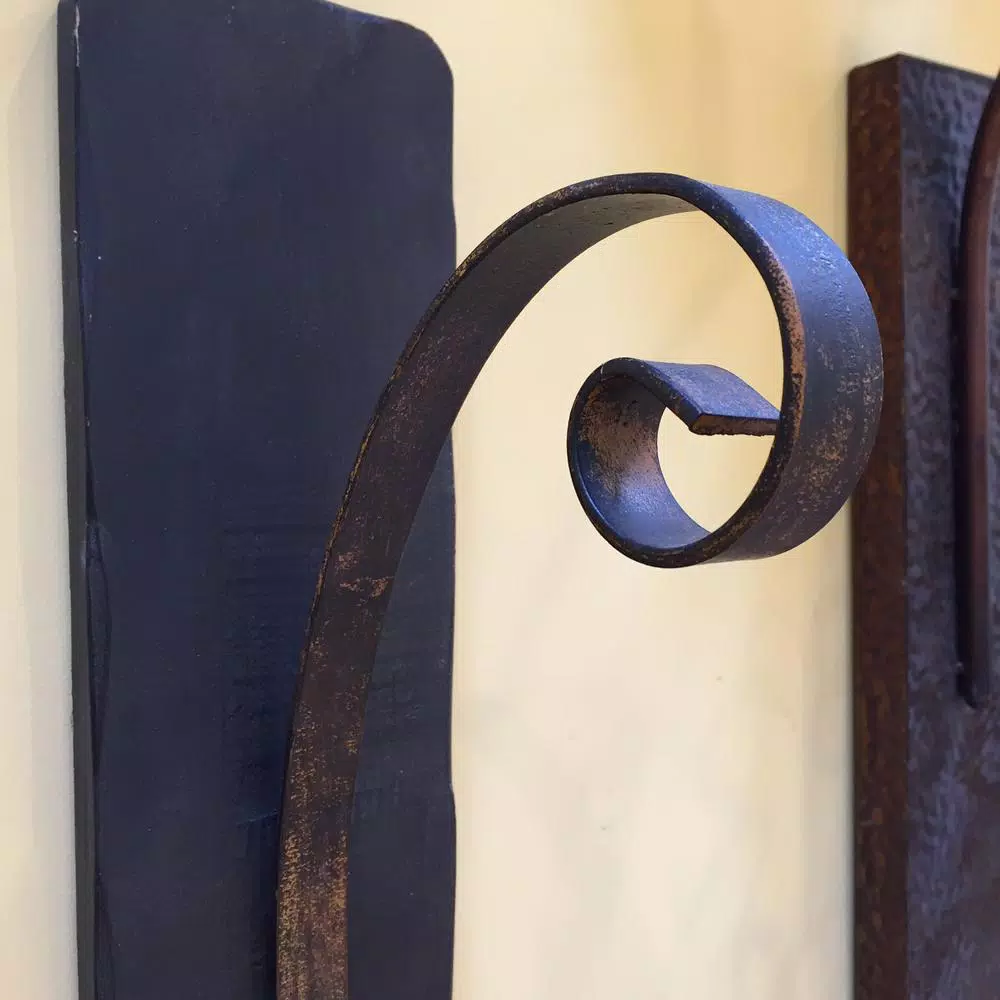 Wall Accents LITTON LANE Scrolled Wrought Iron Wall Sconce Candle Holder 7 Wall Accents LITTON LANE Scrolled Wrought Iron Wall Sconce Candle Holder - Image 5